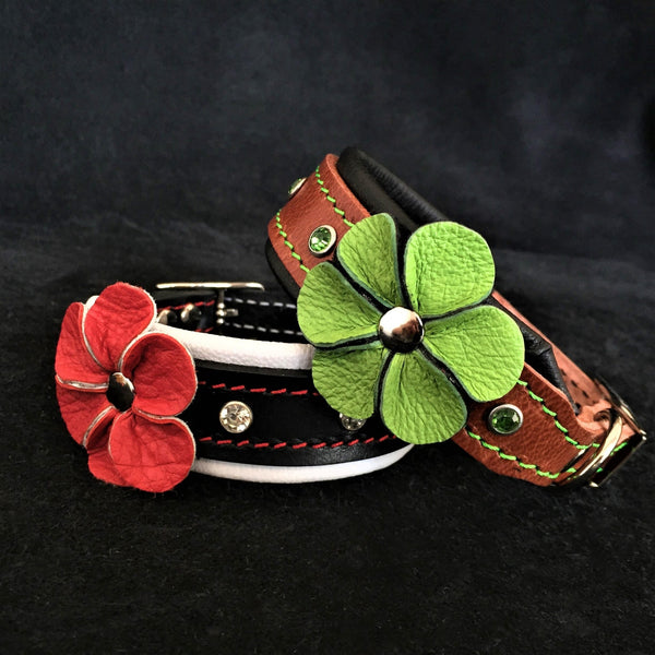 The "Flower" handmade puppy collar Collars