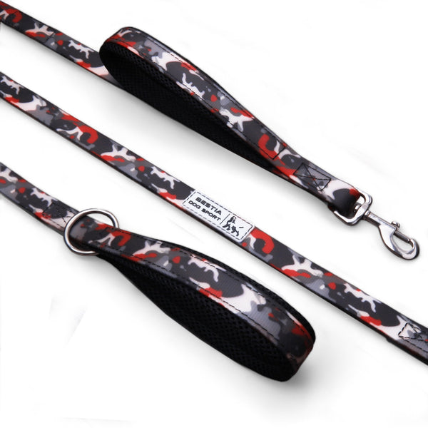 BESTIA DOG SPORT dual handle leash Red Camo