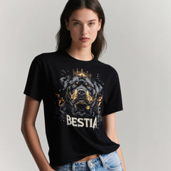 Футболка с ротвейлером, чёрная - Bestia Collars
