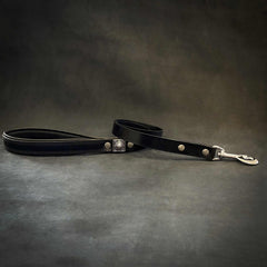 La correa "Eros" de 2,5 cm de ancho Negra - Bestia Collars