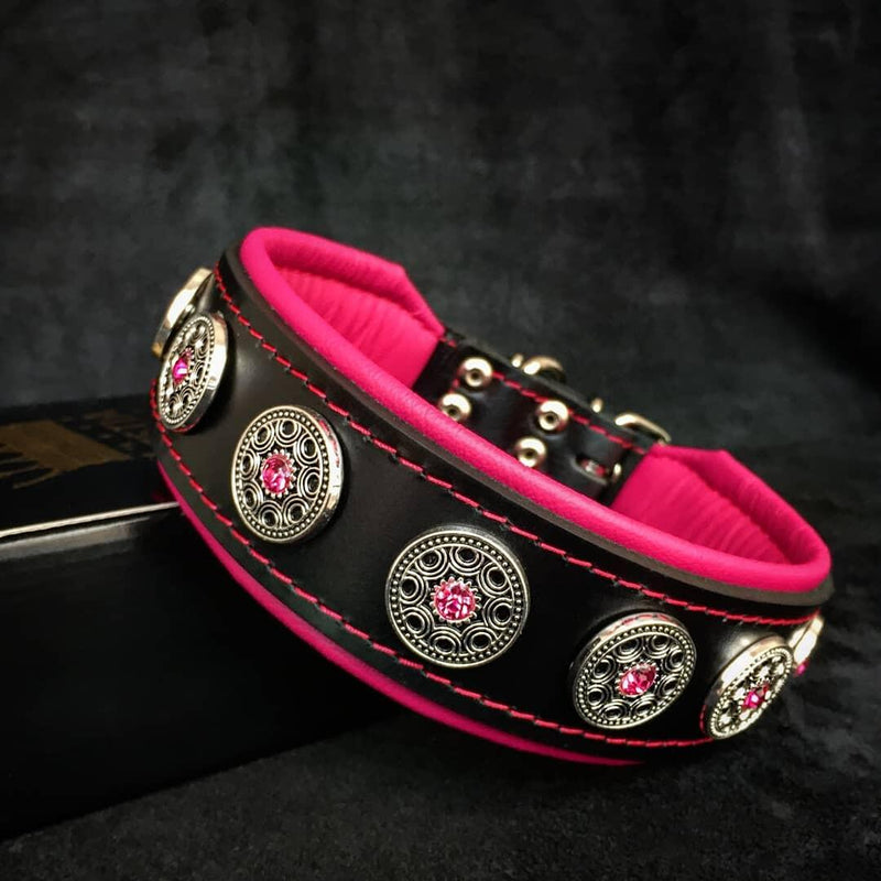 "Bijou" collar black & pink Collars