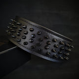 Black ''Crown'' soft leather dog collar Collars