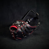 ''Eros'' Basket Muzzle black & red Muzzles