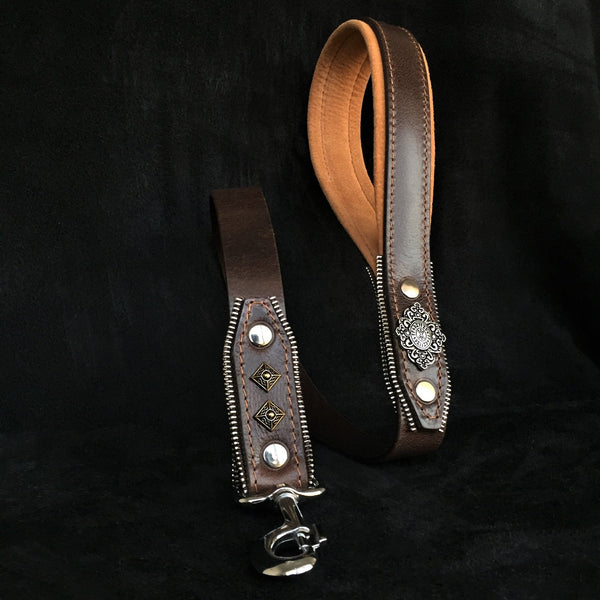 The ''Aztec'' brown leash Leads & Head Collars