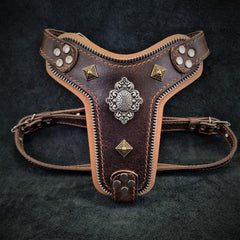 Le harnais "Aztec" marron - Harnais taille petite à moyenne