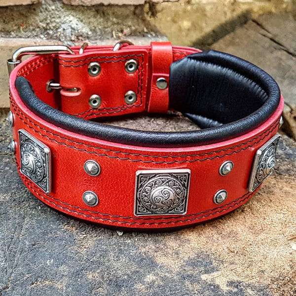 The "Eros" collar 2.5 inch wide RED Collars