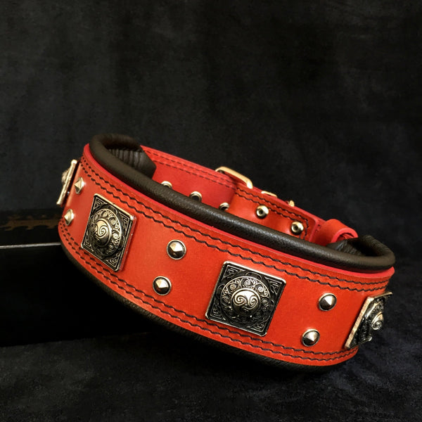 The "Eros" collar 2.5 inch wide RED Collars