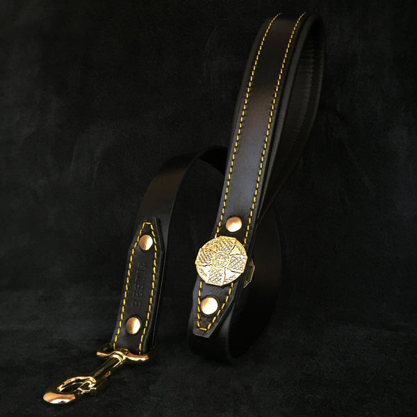 The "Maximus" leash black & gold Leads & Head Collars